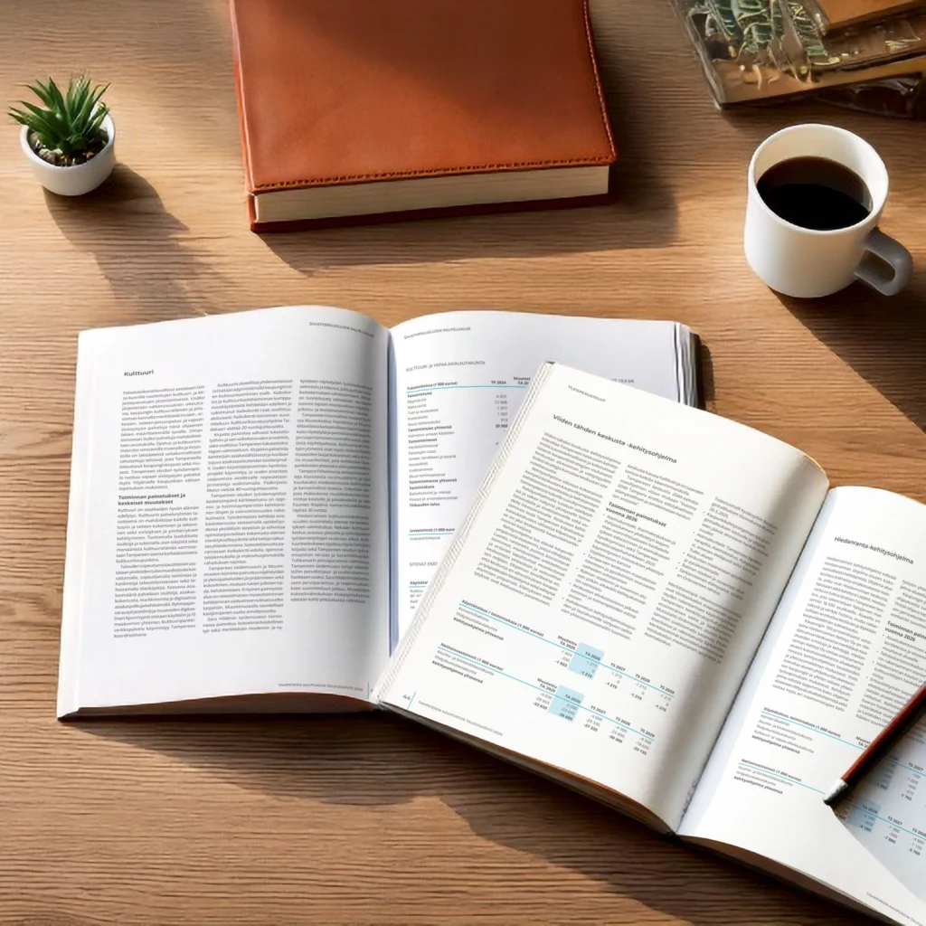 Esimerkki julkisyhteistön dokumentin taitosta.