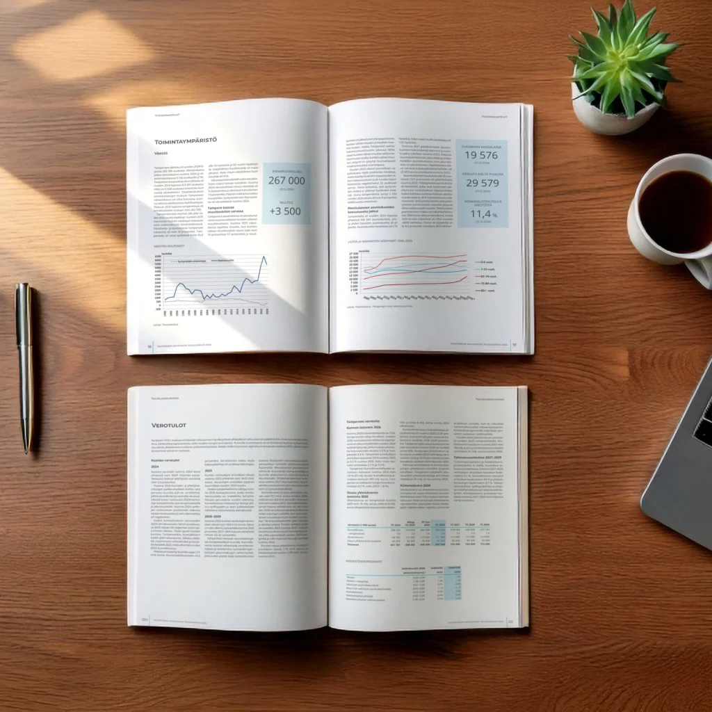 Esimerkki julkisyhteistön dokumentin taitosta.