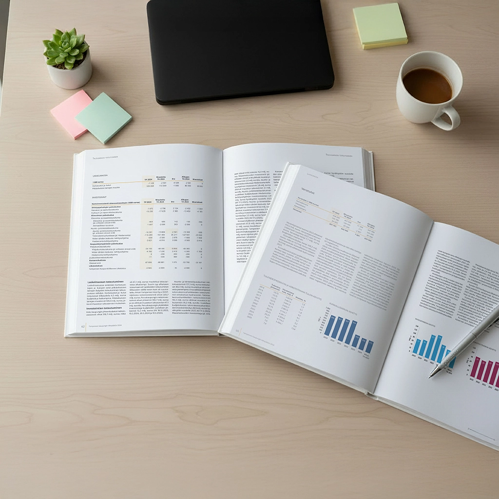 Esimerkki julkisyhteistön dokumentin taitosta.